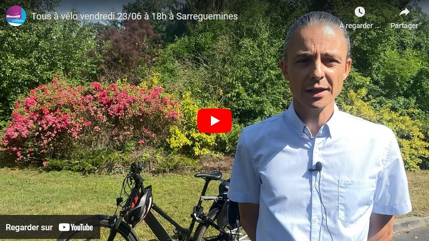 Lire la suite à propos de l’article Mosaïk Cristal 22/06/2023 : Tous à vélo vendredi 23/06 à 18h à Sarreguemines